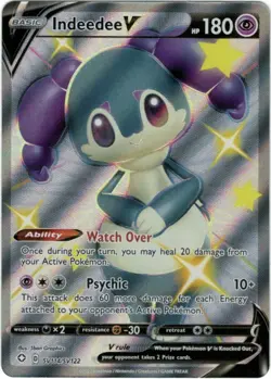 Pokemon Indeedee V Shiny Full Art Shining Fates SV114/SV122 Near Mint Englisch - Image 1
