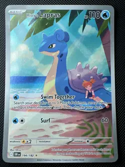 2025 Pokemon Misty's Lapras 194/182 Destined Rivals Holo Illustration Rare - Image 1