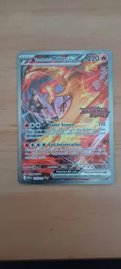 Team Rocket's Moltres ex Destined Rivals Stamp UPC Set Pokemon TCG 229/182 NM - Image 2