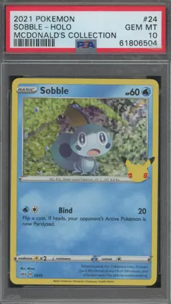 2021 Pokemon Mcdonald's Collection Sobble #24 Mcdonald's Collection PSA 10 - Image 1