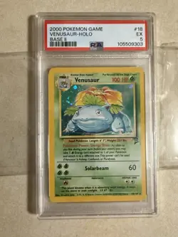 2000 POKEMON BASE SET 2 #18 VENUSAUR-HOLO PSA 5 - Image 1