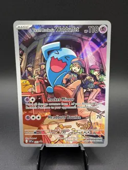 Pokemon TCG Destined Rivals Team Rockets Wobbuffet SVP 203 Black Star Promo NM - Image 1