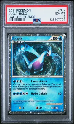 2011 POKEMON CALL OF LEGENDS #SL7 LUGIA-HOLO PSA 6 - Image 1