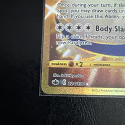 Pokemon Snorlax 224/198 Chilling Reign Gold Secret Rare Full Art Holo NM! 🔥💎 - Image 5