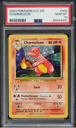 2023 Pokemon TCG Classic Collection Holo Charmeleon #2 GRADED PSA 10 GEM MINT - Image 1