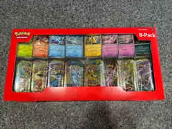 Pokemon TCG Scarlet & Violet Prismatic Evolutions Mini Tins Sealed 8 Pack - Image 1