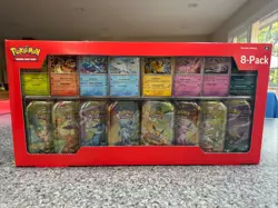 Pokemon TCG Scarlet & Violet Prismatic Evolutions Mini Tins Sealed 8 Pack - Image 3