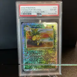 Pokemon 2002 Legendary Reverse Holo Exeggutor #23 PSA 6 EX-MT - Image 2