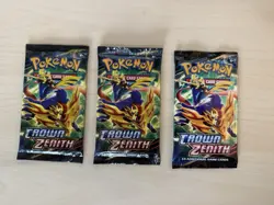 Crown Zenith Booster Pack Pokemon TCG Sealed Lot of 3 - Image 1