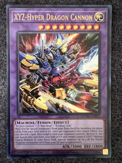 Yugioh XYZ-Hyper Dragon Cannon MZTM-EN021 Ultra Rare 1st Edition NM - Image 1