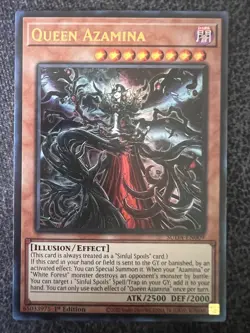 Yugioh Queen Azamina SUDA-EN009 Ultra Rare 1st Edition NM - Image 1