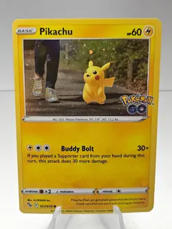 Pikachu 027/078 Pokemon GO Cosmo Holo Pokemon Card - Image 1