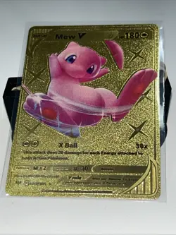 Gold Pokemon Card Collectible/Gift MEW - Image 1