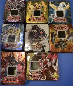 Yu-Gi-Oh! Empty Collectible Tins From 2007 2008 Trading Card Game Lot Of 8 - Image 1