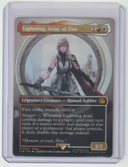 Final Fantasy / Lightning, Army of One Borderless Mythic card / MTG / NM - Image 1