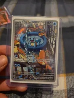 Pokemon Squirtle TCG Full Art Holo Card 148/142 Stellar Crown Illustration Rare - Image 3