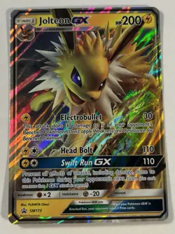 Pokemon TCG - Jolteon GX SM173 SUN & MOON Black Star Promo Holo Card VLP - Image 1