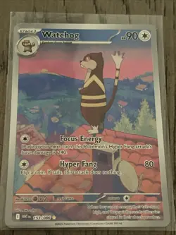 Pokemon TCG Watchog 153/086 White Flare Illustration Rare Card NM/M Condition - Image 1
