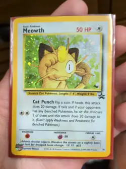 *NEAR MINT* Holographic WOTC Black Star Promotional Pokemon Card: Meowth #10 - Image 1