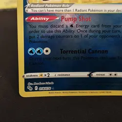 Radiant Blastoise 018/078 - Pokemon GO - Near Mint NM Ultra Rare Pokemon Card - Image 5