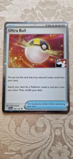 🔥Ultra Ball Play! Prize Pack 196/198🔥 Rare Holo Pokemon Card Comsos Holo - Image 1