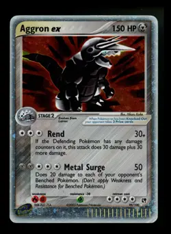 Aggron ex 95/100 EX Sandstorm 2003 Holo Rare Pokemon Card TCG - Image 1