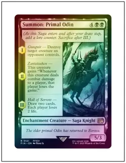 Summon: Primal Odin #121 (Foil) (NM) Final Fantasy FIN Magic MTG - Image 1