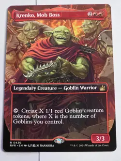 MTG - Krenko, Mob Boss Anime Borderless - Ravnica Remastered - Image 1
