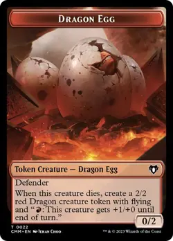 Dragon Egg/City's Blessing Token, Commander Masters Tokens, MTG, Magic Token - Image 2