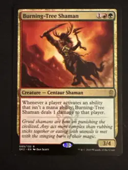 1x Burning-Tree Shaman (89) Guild Kit RNA LP MTG Magic the Gatheirng x1 MKE - Image 1