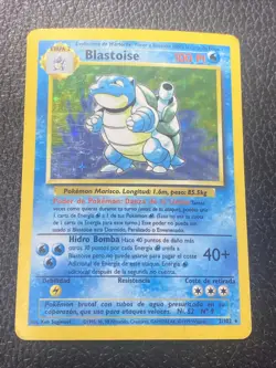 Blastoise 2/102 Base Set Holo Rare Spanish Unlimited Pokemon - Light Play - Image 1