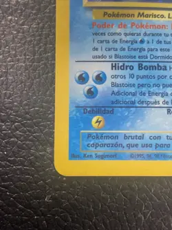 Blastoise 2/102 Base Set Holo Rare Spanish Unlimited Pokemon - Light Play - Image 3