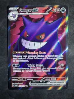 ✅Pokemon TCG Gengar ex 193/162 Ultra Rare SV05: Temporal Forces Full Art NM🇺🇸 - Image 1