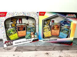 Pokemon TCG Prismatic Evolutions and 151 Poster Collection Bundle NEW - Image 1