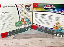 Pokemon TCG Prismatic Evolutions and 151 Poster Collection Bundle NEW - Image 4