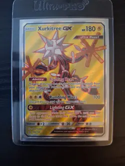 Pokemon 2018 Sun & Moon Ultra Prism Full Art GX Xurkitree #142 - Image 1