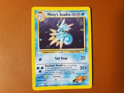 Misty's Seadra 9/132 (PRERELEASE) Gym Heroes Holo Rare Pokemon TCG - LP - Image 1