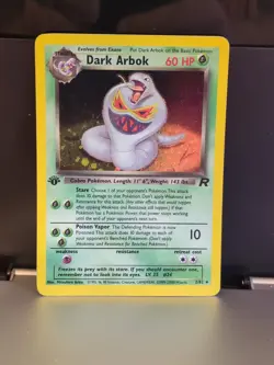 Dark Arbok 2/82 Team Rocket Holo Rare 1999 WOTC Pokemon TCG - Image 1