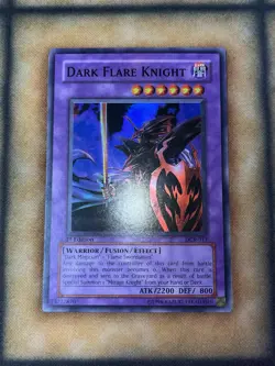 Yugioh Dark Flare Knight DCR-017 Super Rare 1st Ed NM - Image 1