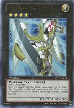 Yugioh! LP Number 39: Utopia - YS12-EN039 - Ultra Rare - 1st Edition Lightly Pla - Image 1