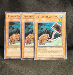 3x Yugioh - Poison Draw Frog CRV-EN028 - 1ST EDITION - Image 1