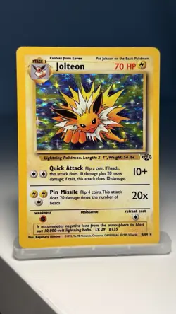 Jolteon Holo 4/64 Jungle Set WotC Vintage Pokemon Card. MP, Unlimited Rare - Image 1