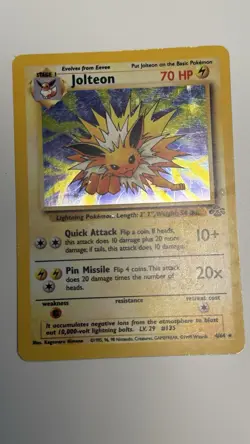 Jolteon Holo 4/64 Jungle Set WotC Vintage Pokemon Card. MP, Unlimited Rare - Image 3