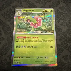 Pokemon Card Meganium 001 Black Star Promo Mega Evolution Prerelease Stamped - Image 1