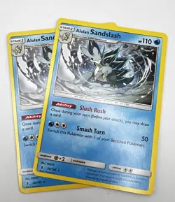 Alolan Sandslash 20/145 2x x2 Pokemon Card Guardians Rising LP 2017 - Image 1