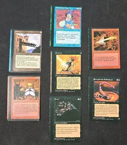 MTG Misprint/Miscut Card Lot - Magic The Gathering Miscut Cards Vintage 7 Cards - Image 1