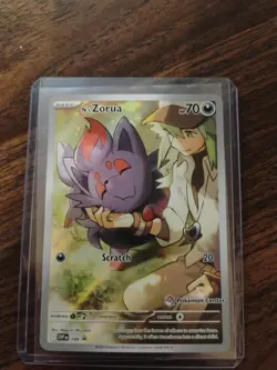 Pokemon TCG N's Zorua 189 Black Star Pokemon Center Stamped Promo Card - Image 1