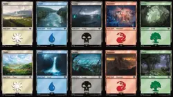 Full Set - 10 Basic Lands - Lord of the Rings - 1 of Each Basic Land - MTG - Image 1