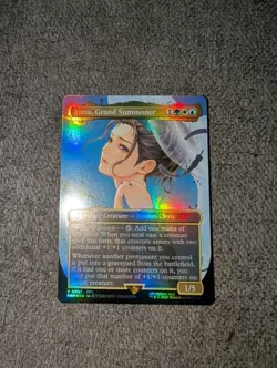 Yuna, Grand Summoner Promo 0001 Final Fantasy Mtg Borderless Foil Ffx - Image 2
