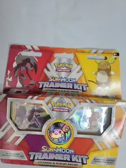 Factory Sealed Pokemon TCG Sun and Moon Trainer Kit Lycanroc & Alolan Raichu 820650802102 - Image 4